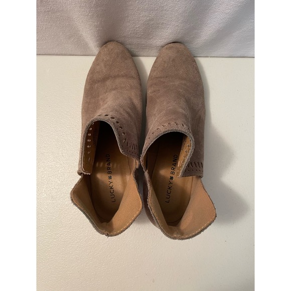 Lucky Brand Leather Suede Beige size 8 M Ankle women’s‎ boots - Picture 5 of 11
